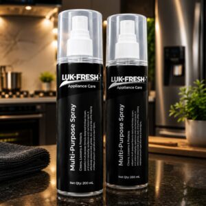 LUK-FRESH Multi-Purpose Appliance Cleaner Spray 200 ml Pack of 2 for cleaning kitchen appliances, refrigerators, microwaves, washing machines, and other home appliances